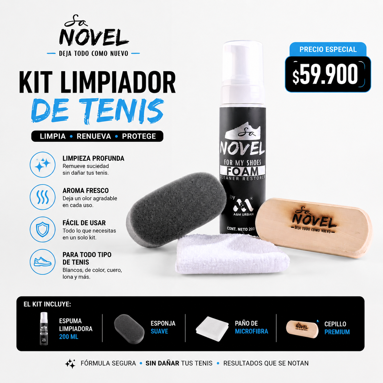 KIT LIMPIADOR DE TENIS EN SECO