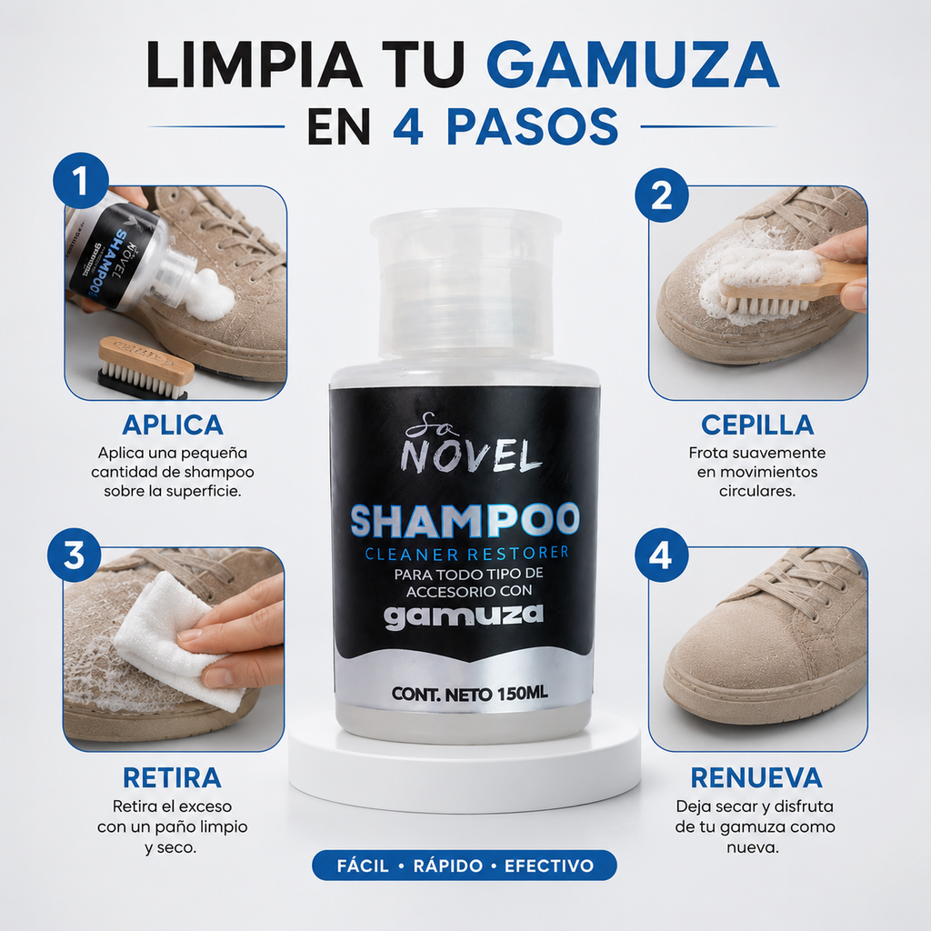 Shampoo Cleaner Restorer para Gamuza