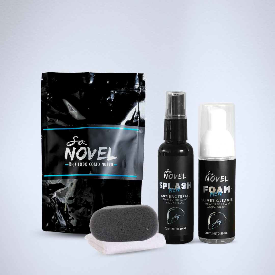 KIT LIMPIADOR DE CASCOS EN SECO CON ANTIBACTERIAL
