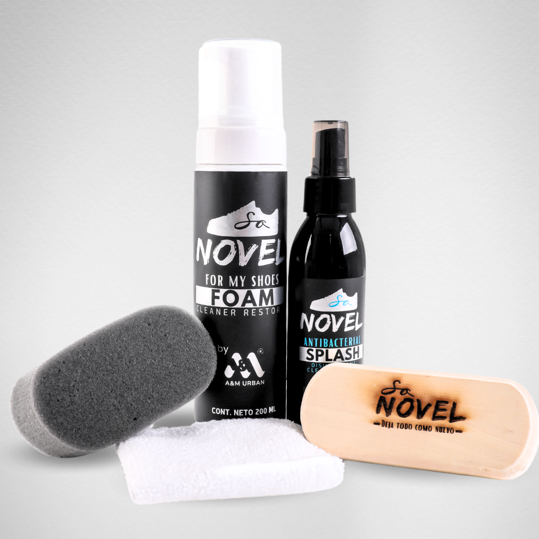 KIT LIMPIADOR DE TENIS EN SECO CON ANTIBACTERIAL.