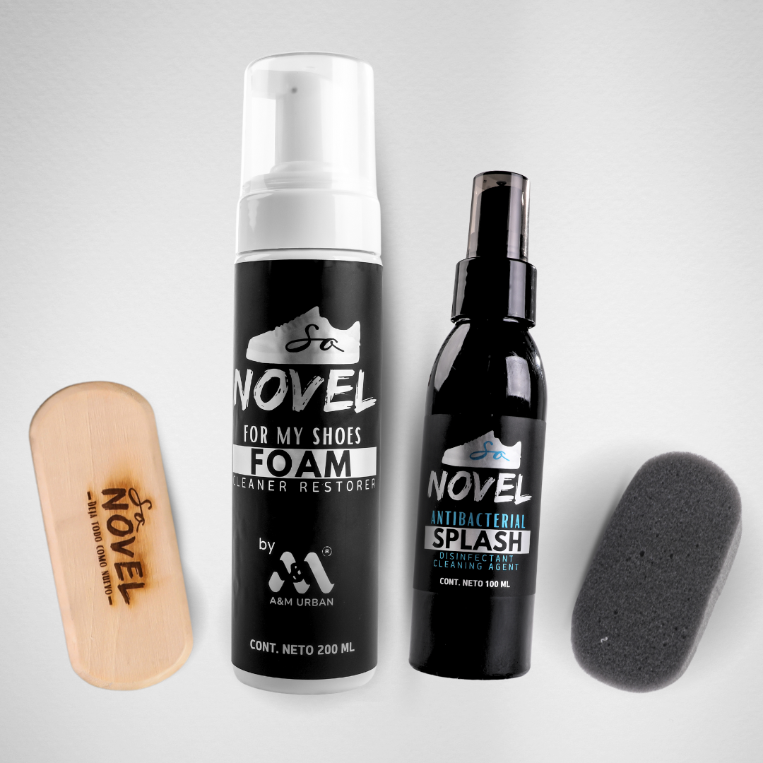 KIT LIMPIADOR DE TENIS EN SECO CON ANTIBACTERIAL.